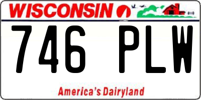 WI license plate 746PLW