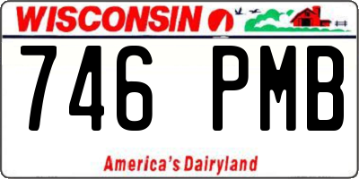 WI license plate 746PMB