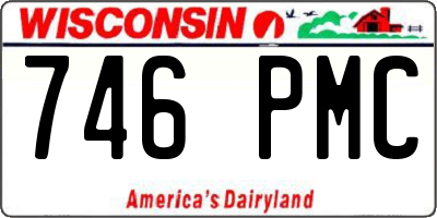 WI license plate 746PMC