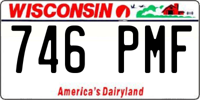 WI license plate 746PMF