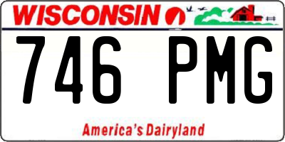 WI license plate 746PMG