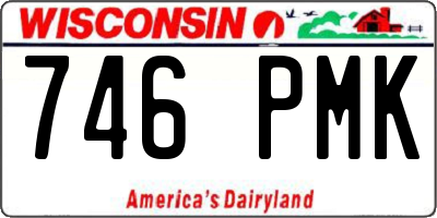 WI license plate 746PMK