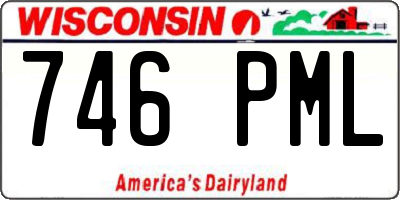 WI license plate 746PML