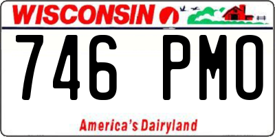 WI license plate 746PMO