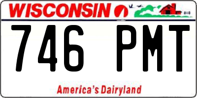 WI license plate 746PMT