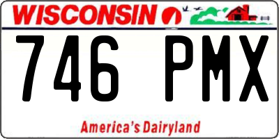 WI license plate 746PMX