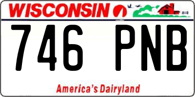 WI license plate 746PNB