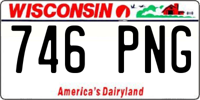 WI license plate 746PNG