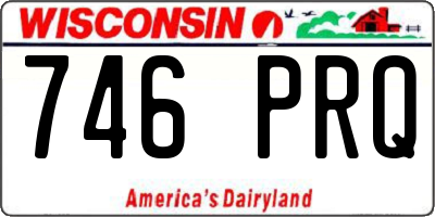 WI license plate 746PRQ