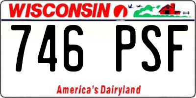 WI license plate 746PSF