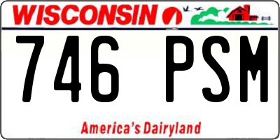 WI license plate 746PSM
