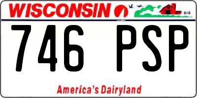WI license plate 746PSP