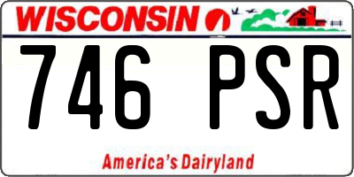 WI license plate 746PSR