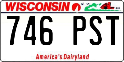 WI license plate 746PST