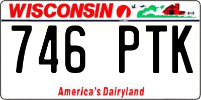 WI license plate 746PTK