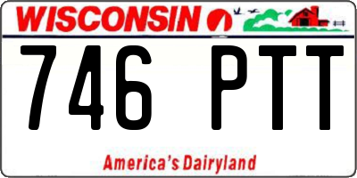 WI license plate 746PTT