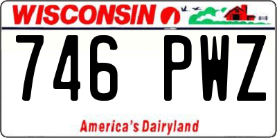 WI license plate 746PWZ