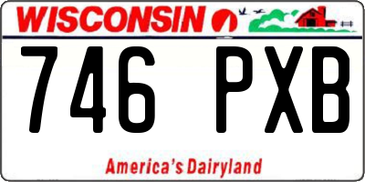 WI license plate 746PXB