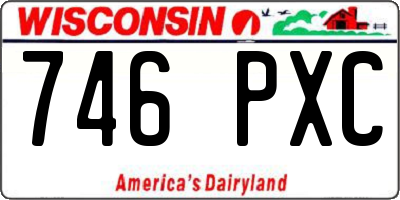 WI license plate 746PXC