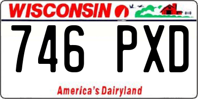WI license plate 746PXD