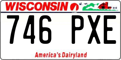 WI license plate 746PXE