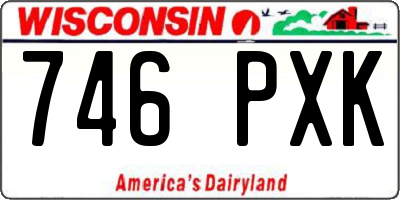 WI license plate 746PXK