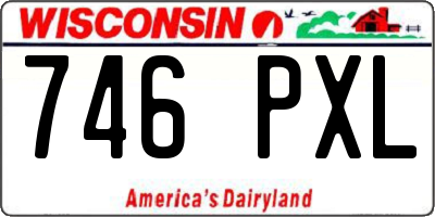 WI license plate 746PXL