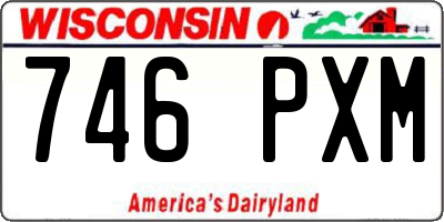 WI license plate 746PXM