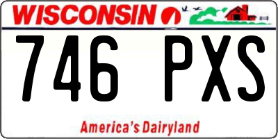 WI license plate 746PXS