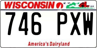 WI license plate 746PXW