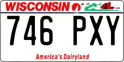 WI license plate 746PXY