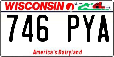 WI license plate 746PYA