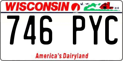 WI license plate 746PYC