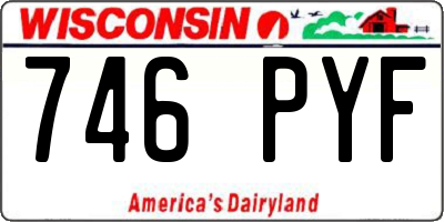 WI license plate 746PYF