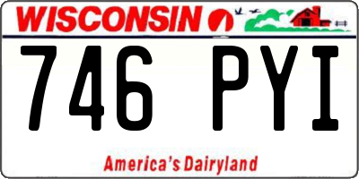 WI license plate 746PYI