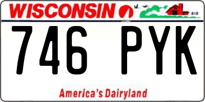 WI license plate 746PYK