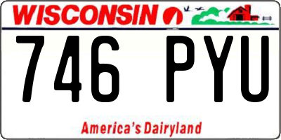 WI license plate 746PYU