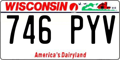 WI license plate 746PYV