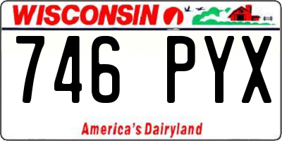 WI license plate 746PYX