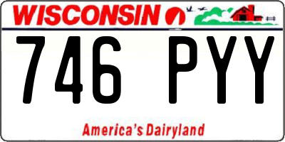 WI license plate 746PYY