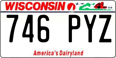 WI license plate 746PYZ