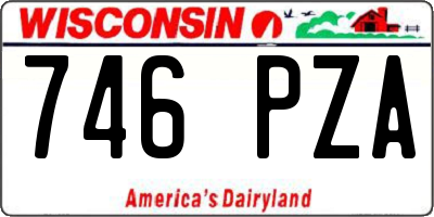 WI license plate 746PZA