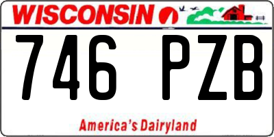 WI license plate 746PZB