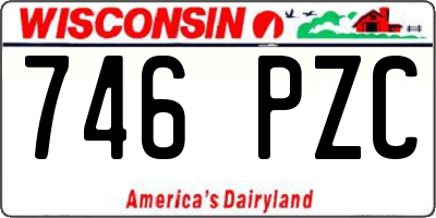WI license plate 746PZC