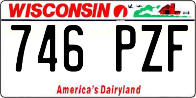 WI license plate 746PZF