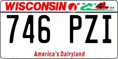 WI license plate 746PZI