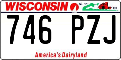 WI license plate 746PZJ