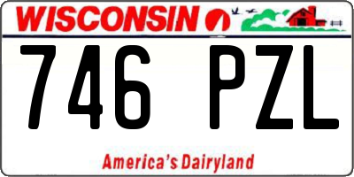 WI license plate 746PZL