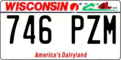 WI license plate 746PZM