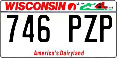 WI license plate 746PZP